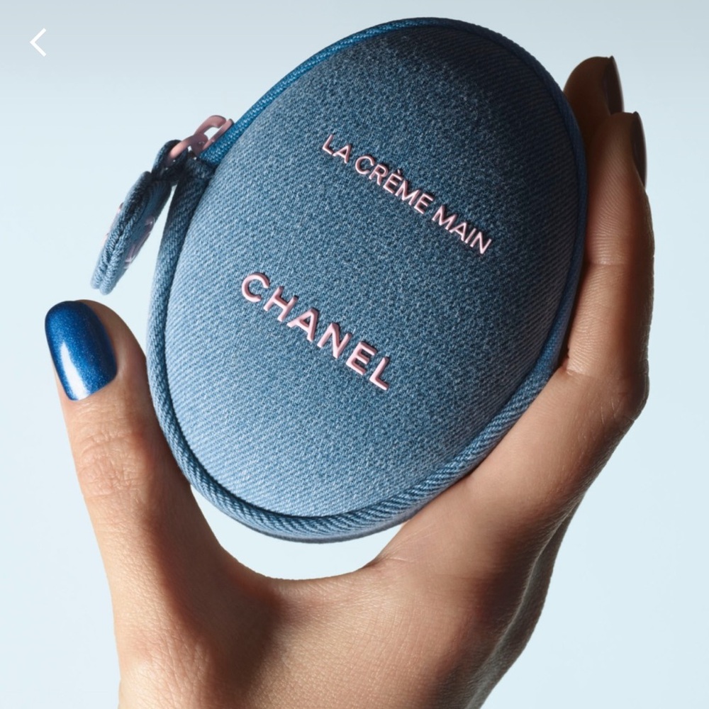 Chanel | Limited Edition | La Crème Main Hand Cream with Zippered Denim Pouch